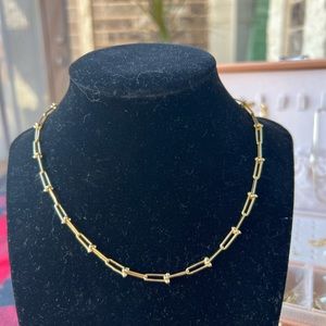 Saudi gold hardware necklace real gold 18k